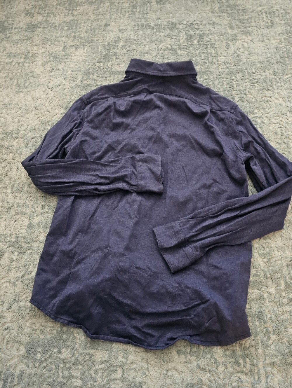 Ralph Lauren Navy Button-Down Long Sleeve Shirt Size L - Picture 5 of 5